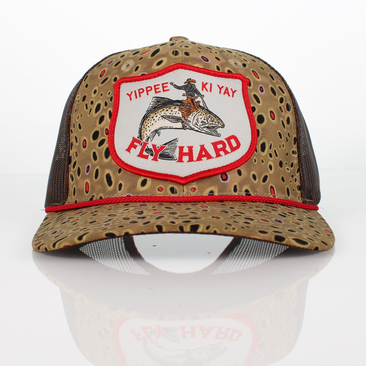 YIPPY KI YAY Fish Rodeo 6-Panel Meshback Rope Cap