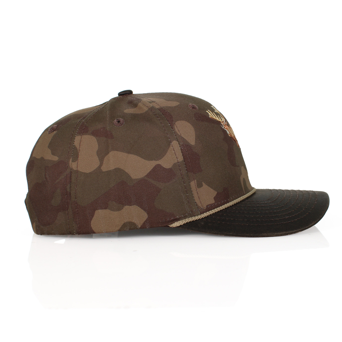 Running Deer 6-Panel Wax Cloth Rope Cap