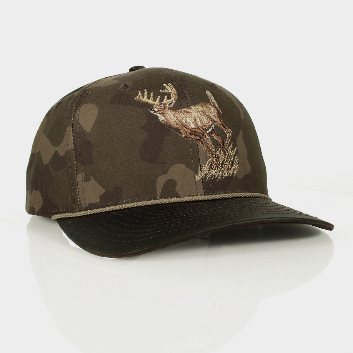 Running Deer 6-Panel Wax Cloth Rope Cap