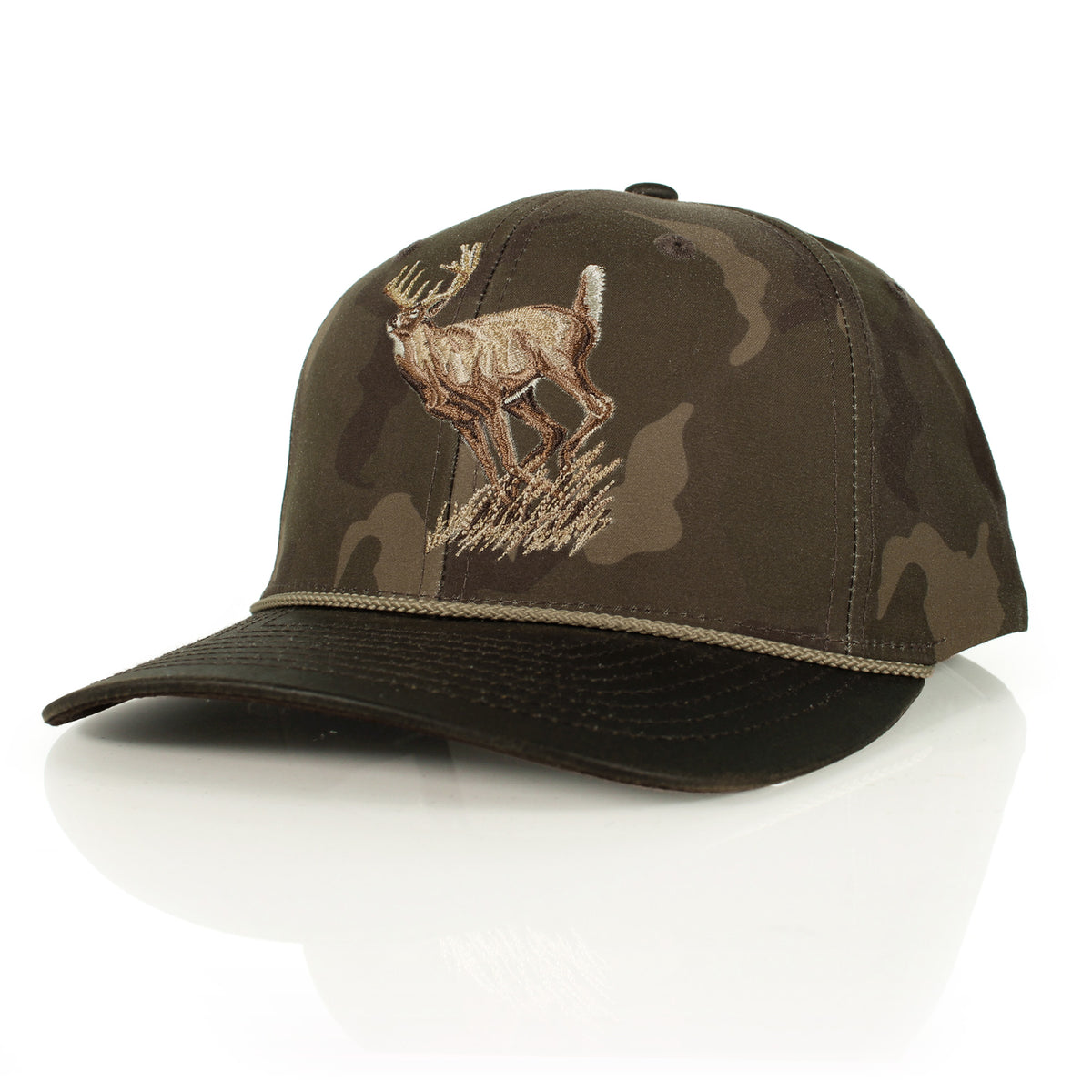 Running Deer 6-Panel Wax Cloth Rope Cap