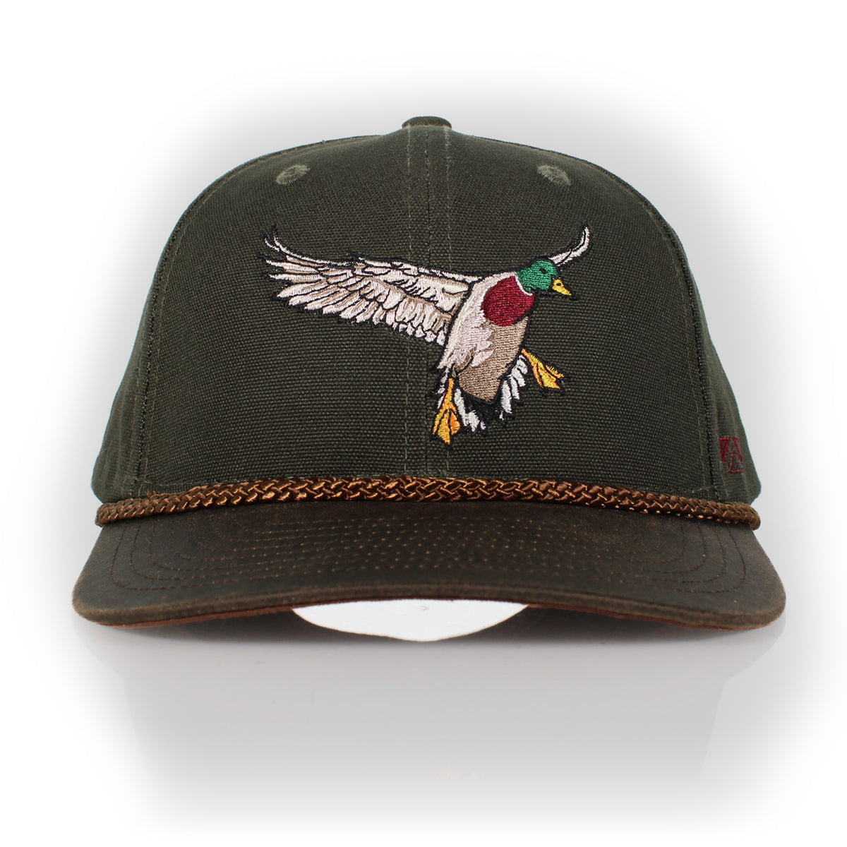 Canvas Mallard Drake Duck Hat with Wax Cloth Visor