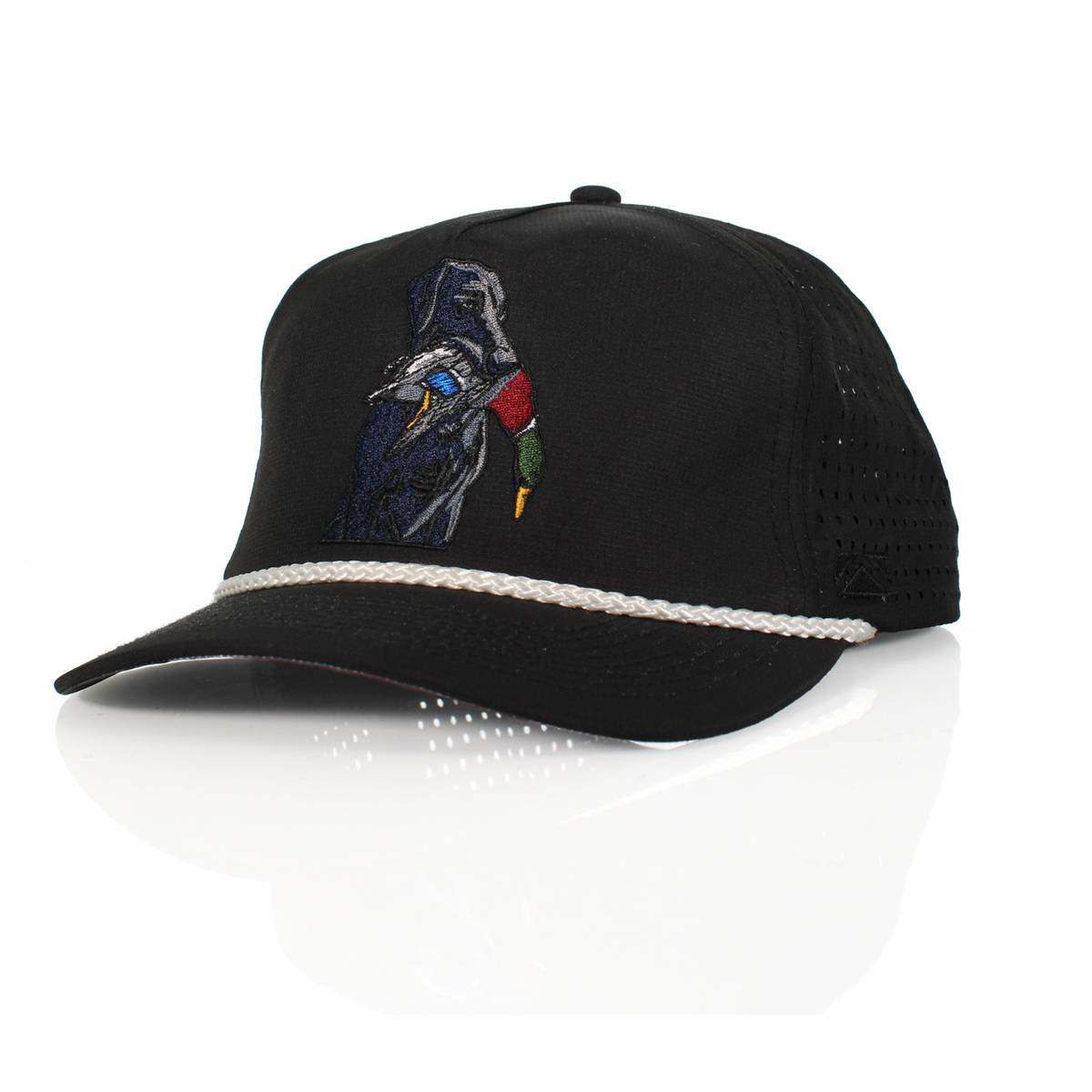 Black Lab Duck Dog 5-Panel Trucker Black