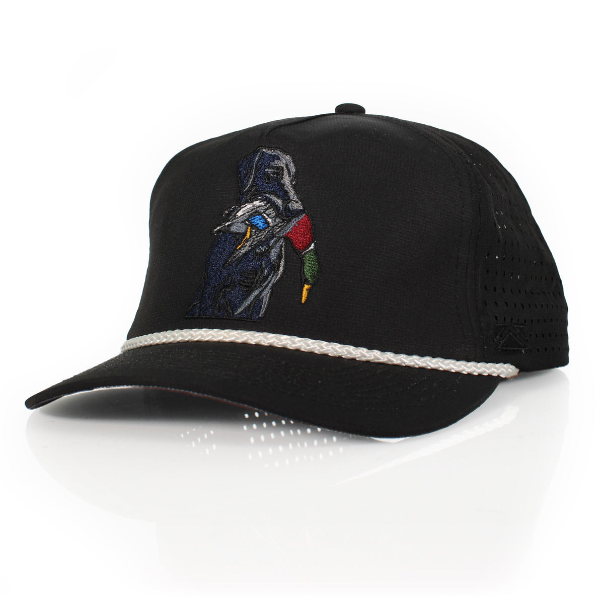 Black Lab Duck Dog 5-Panel Trucker Black