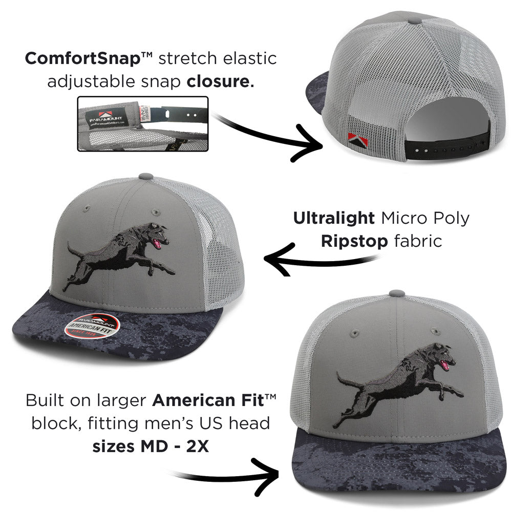 Black Lab Cap 6-Panel Riverside Mesh Back