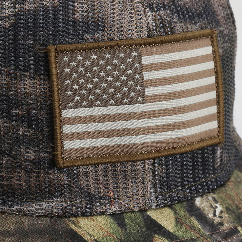 All Mesh Mossy Oak Camo Hunting Flag Cap (Structured)