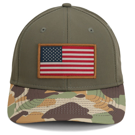 Vintage WW2 Camo Retro American Flag Cap