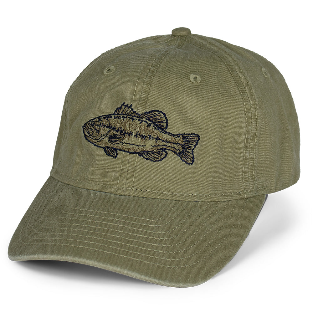 Bass Fishing Cap Trail 6-Panel Unstructured Dad Cap