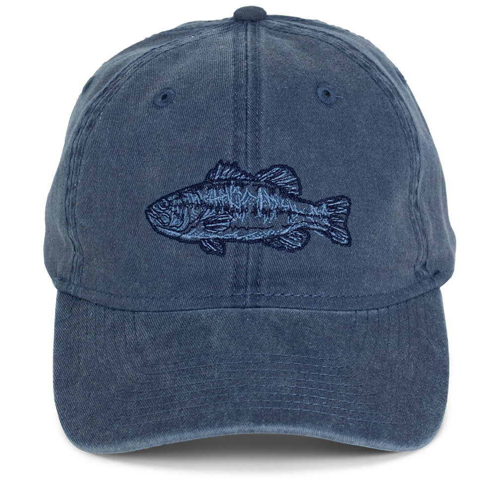 Bass Fishing Cap Trail 6-Panel Unstructured Dad Cap