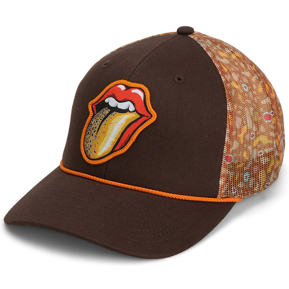 Trout Tongue Fly Fishing Hat Patch Mesh Back Rope Cap