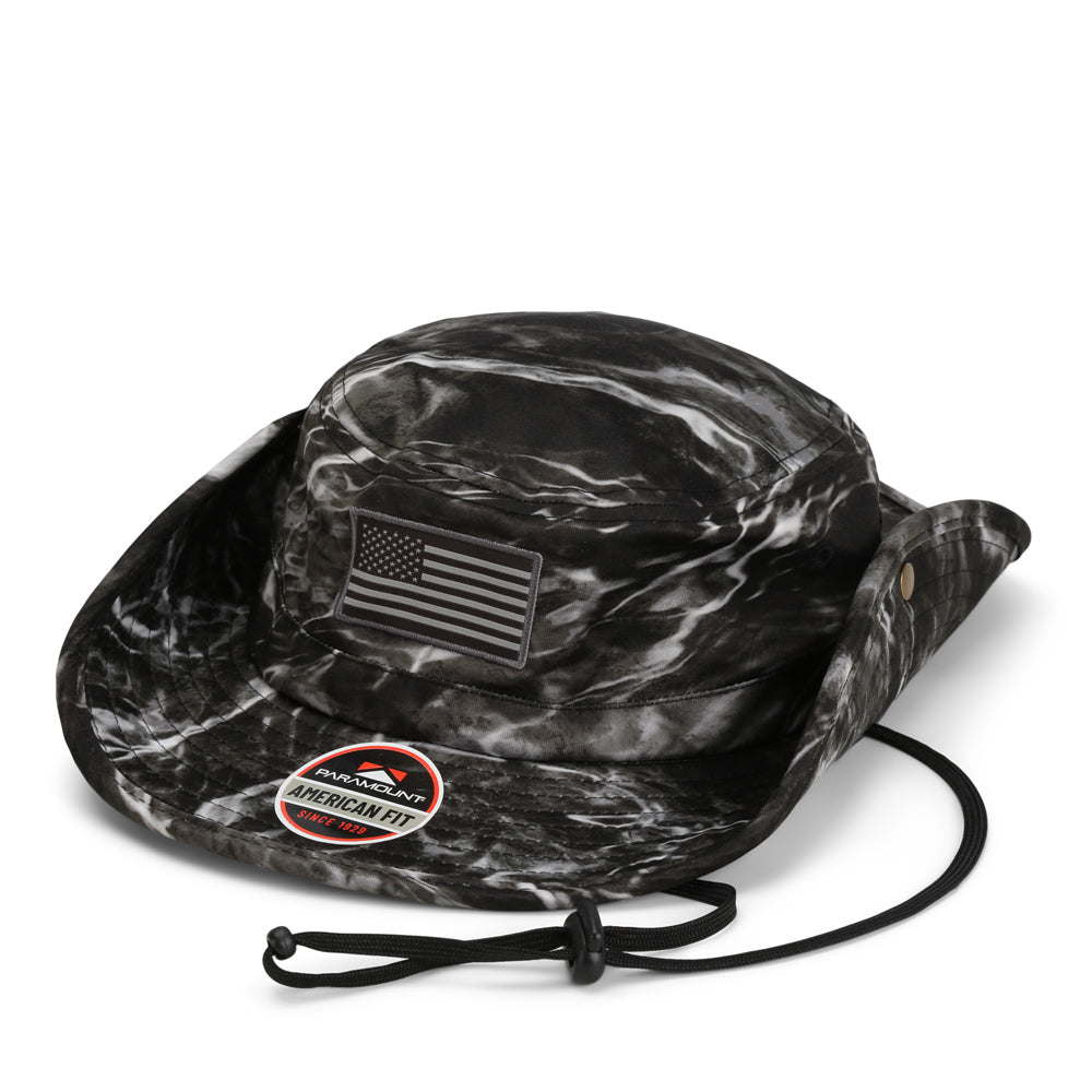 Bayou Elements American Flag Fishing Boonie Hat (Floats)