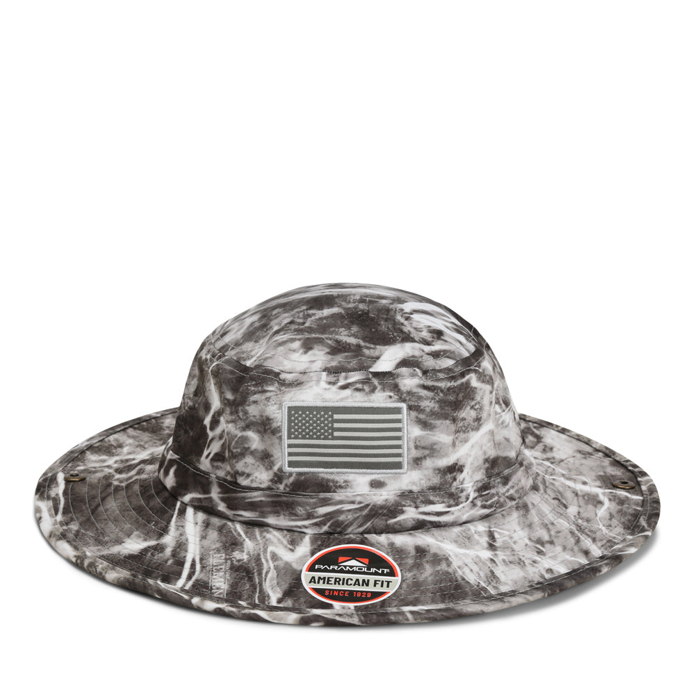 Bayou Elements American Flag Fishing Boonie Hat (Floats)