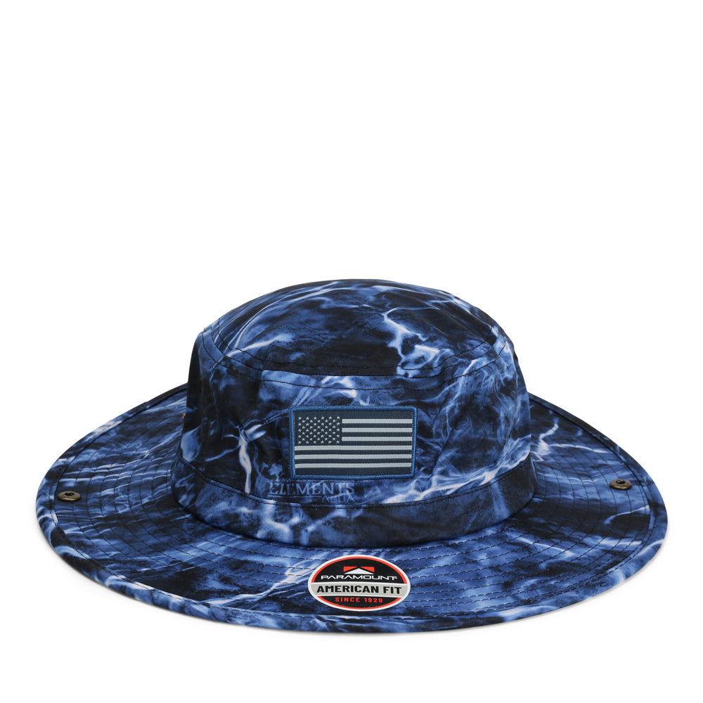 Bayou Elements American Flag Fishing Boonie Hat (Floats)