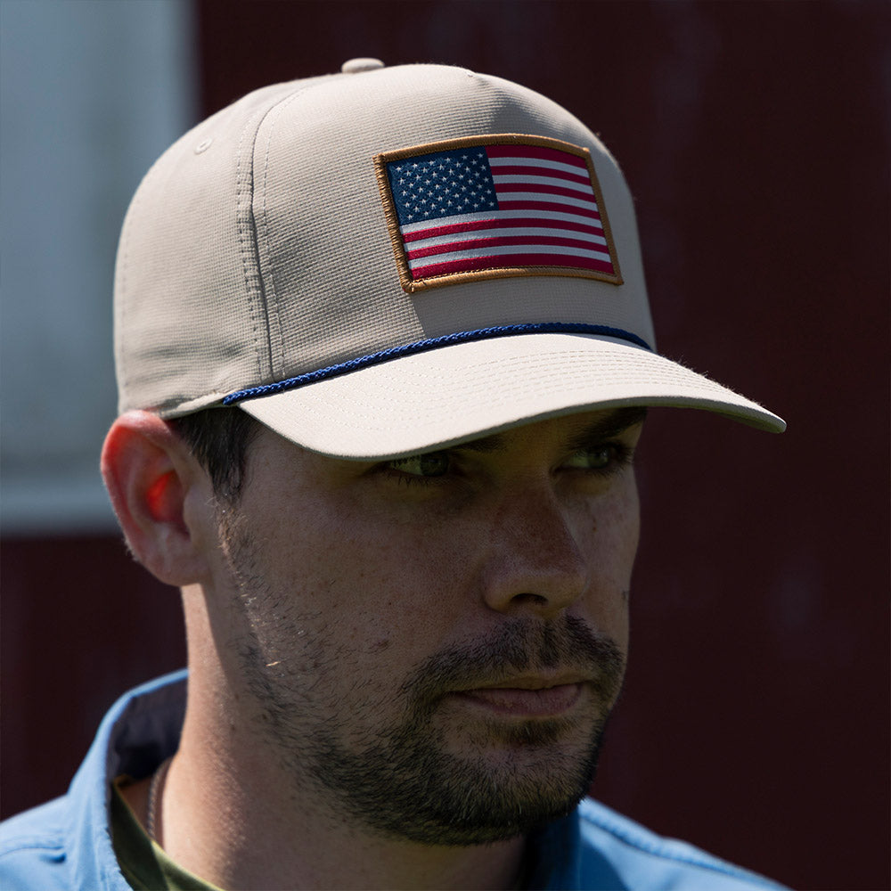 American Flag Rope Cap