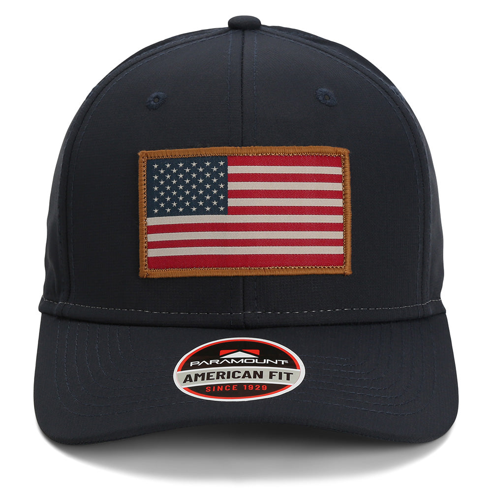 Riverside American Flag Baseball Cap Structured Ripstop