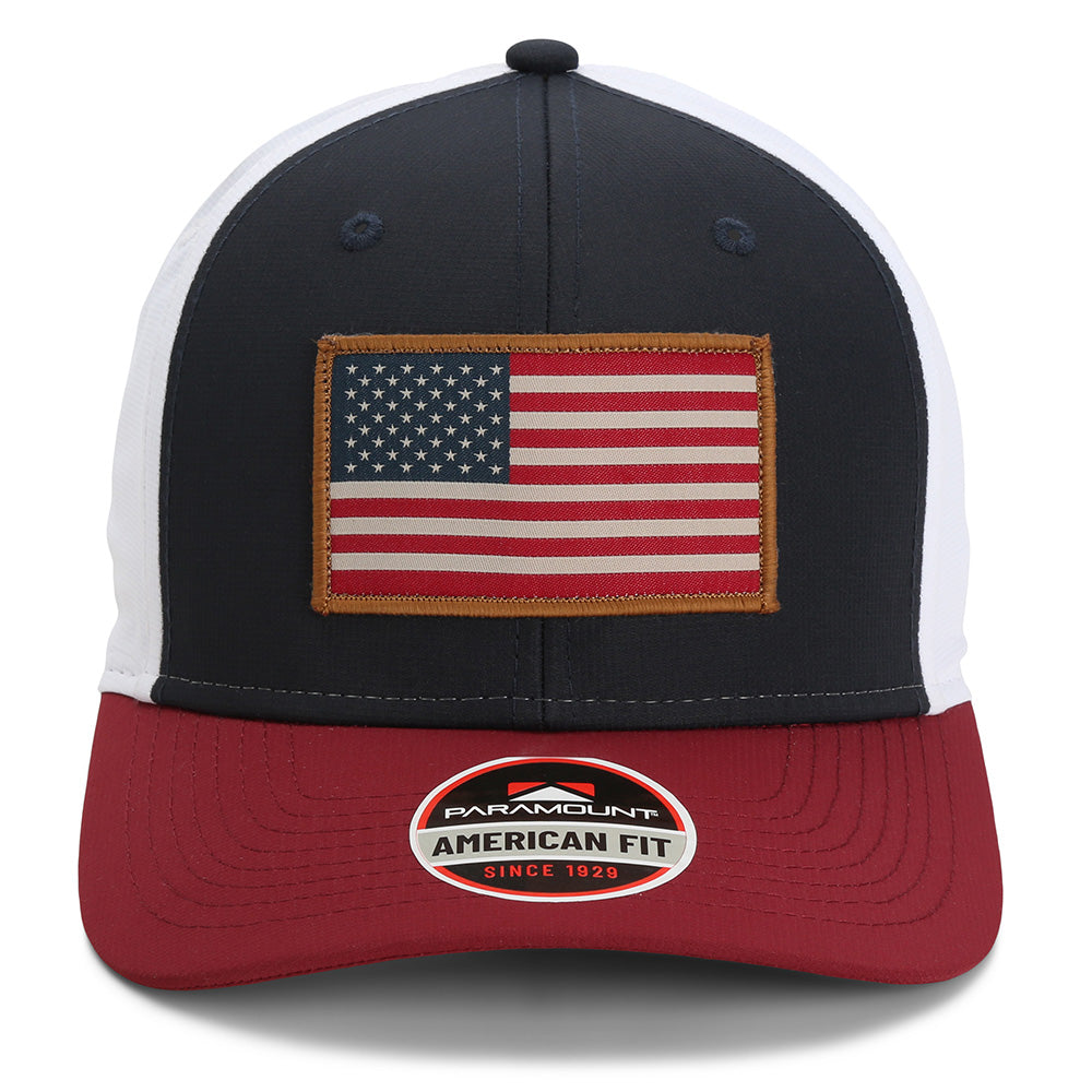 Riverside American Flag Hat Structured Ripstop Cap RWB