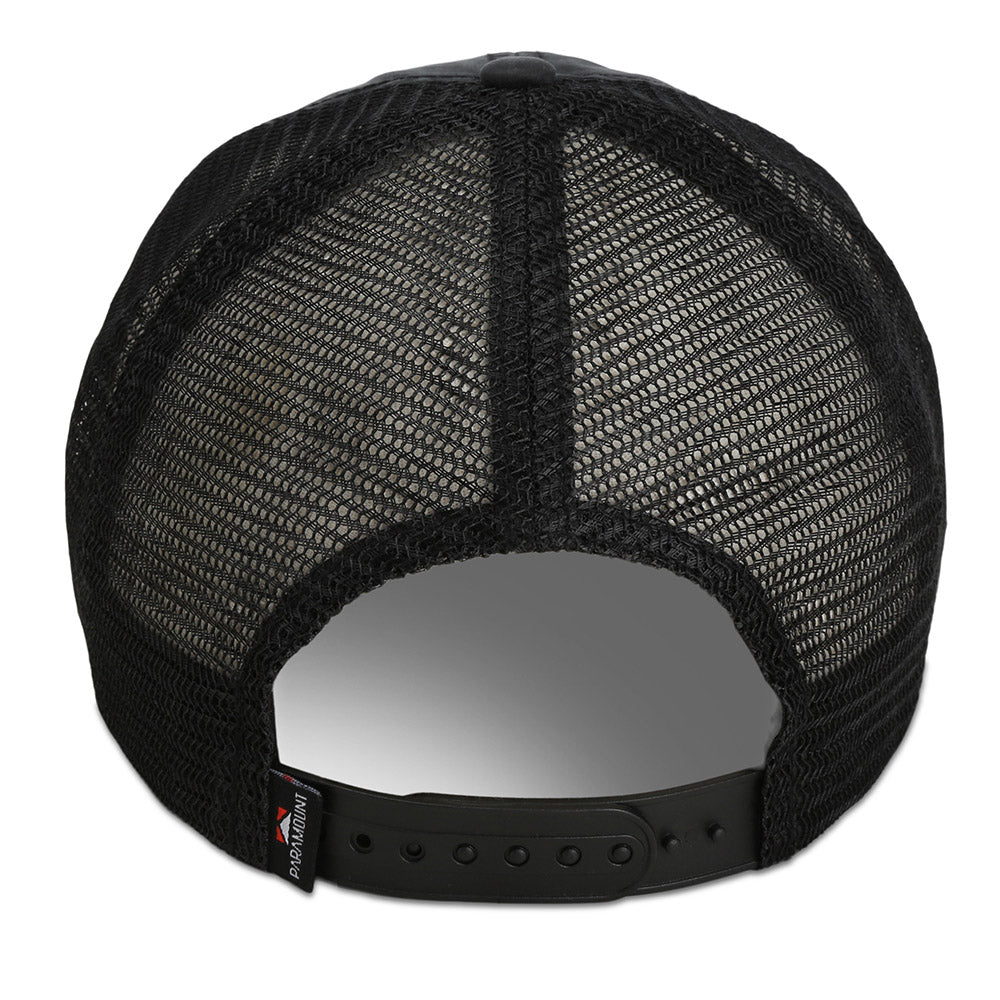 Waxed Cloth American Flag Mesh Back Hat