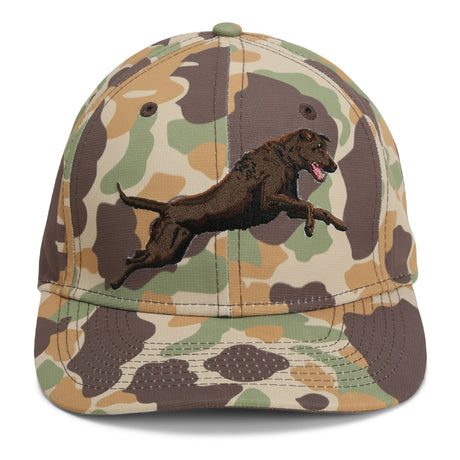 Chocolate Lab Camo Cap