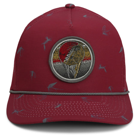 Maroon fly fishing cap