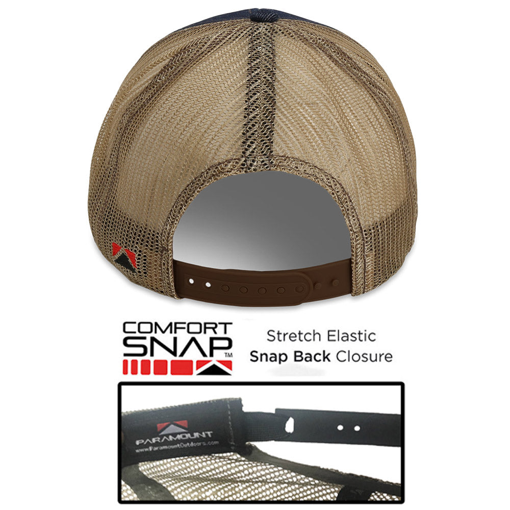 Denim Mesh Back American Flag Leather Patch Hat