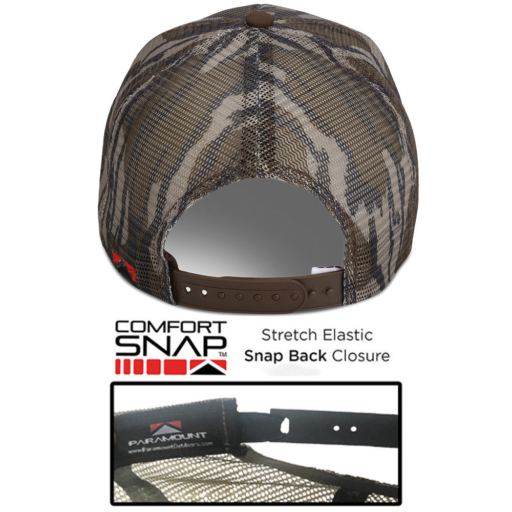 All Mesh Mossy Oak Camo Hunting Flag Cap (Structured)