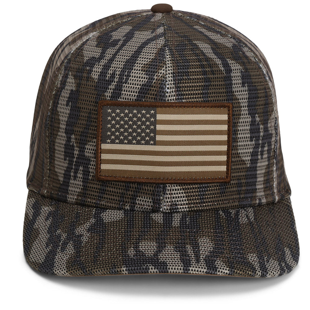 All Mesh Mossy Oak Camo Hunting Flag Cap (Structured)