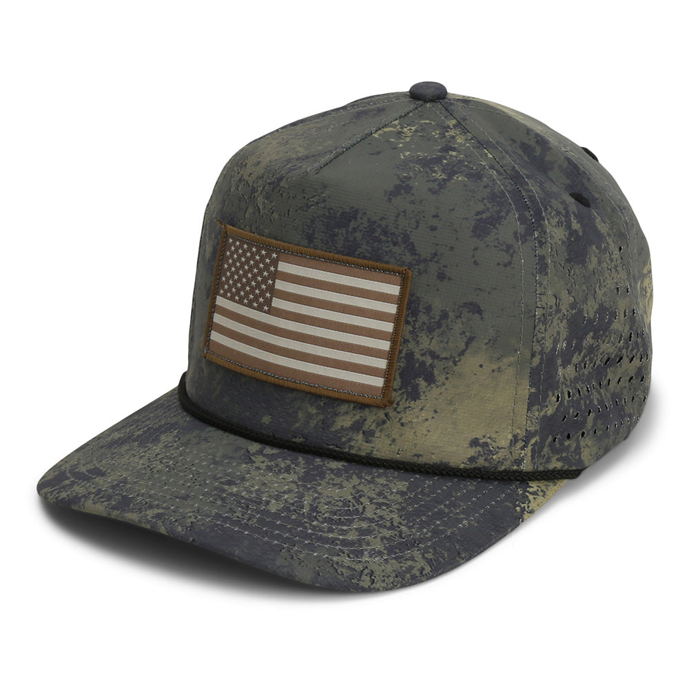 Perforated Performance American Flag Trucker Hat