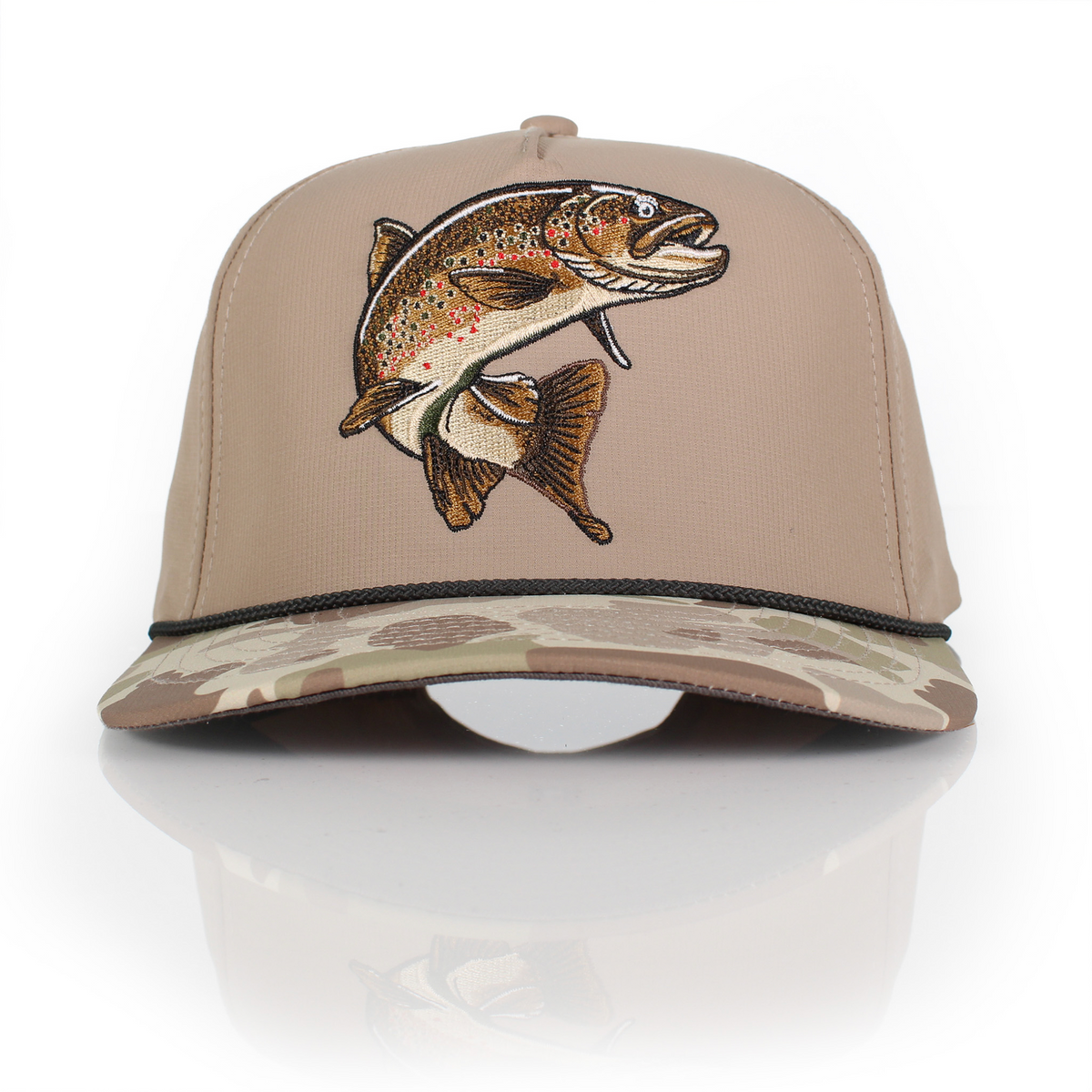 Brown Trout Rope Cap Fly Fishing 5-Panel