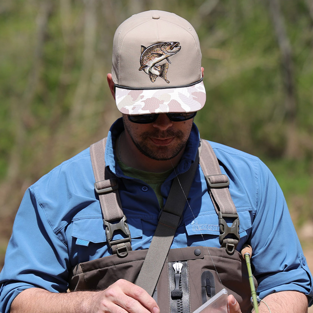 Brown Trout Rope Cap Fly Fishing 5-Panel
