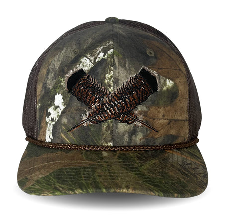Mossy Oak Bottomland Turkey Feather Meshback Cap