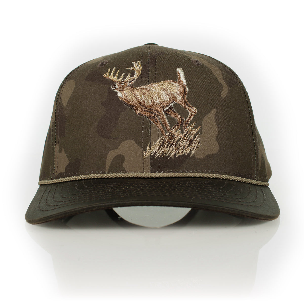 Running Deer 6-Panel Wax Cloth Rope Cap