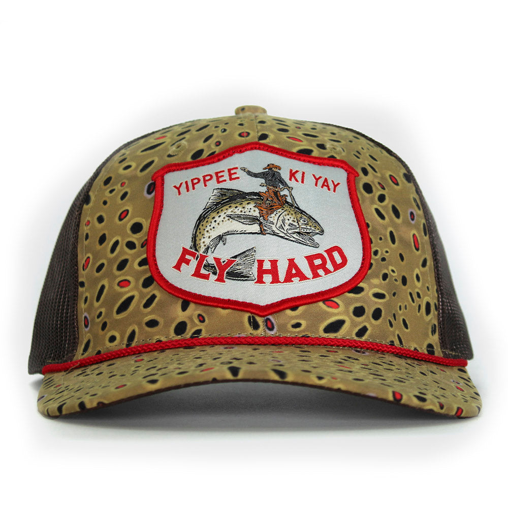 YIPPY KI YAY Fish Rodeo 6-Panel Meshback Rope Cap