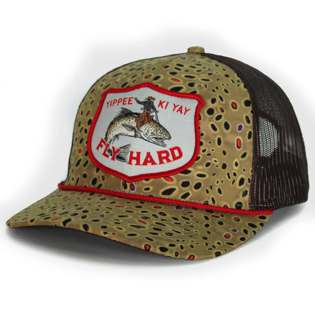 YIPPY KI YAY Fish Rodeo 6-Panel Meshback Rope Cap