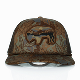 Sunset Bison Buffalo Meshback Rope Cap
