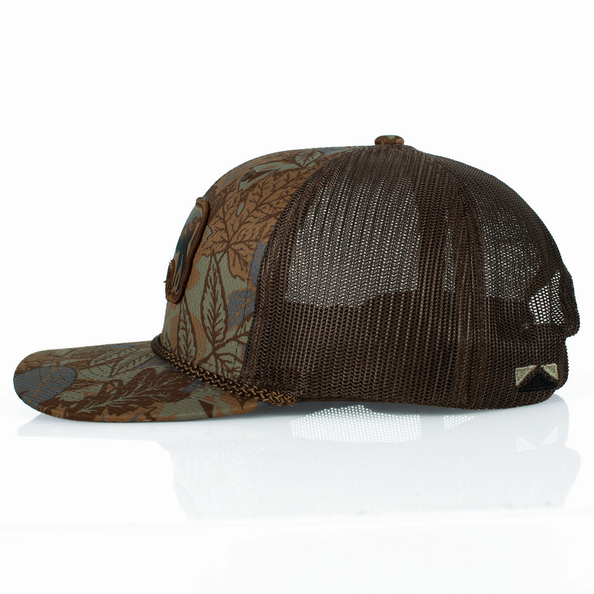 Sunset Bison Buffalo Meshback Rope Cap