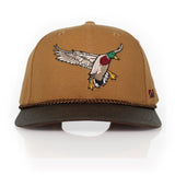 Canvas Mallard Drake Duck Hat with Wax Cloth Visor