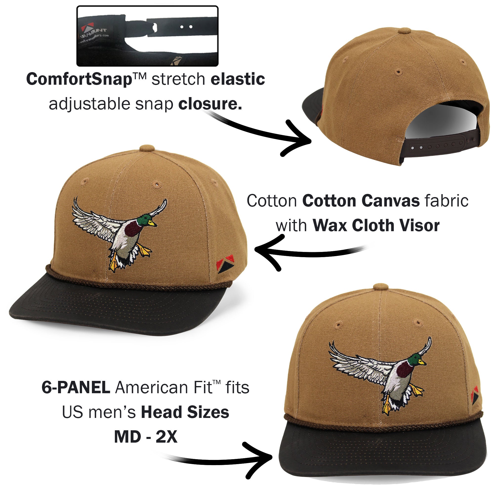 Canvas Mallard Drake Duck Hat with Wax Cloth Visor – Paramount