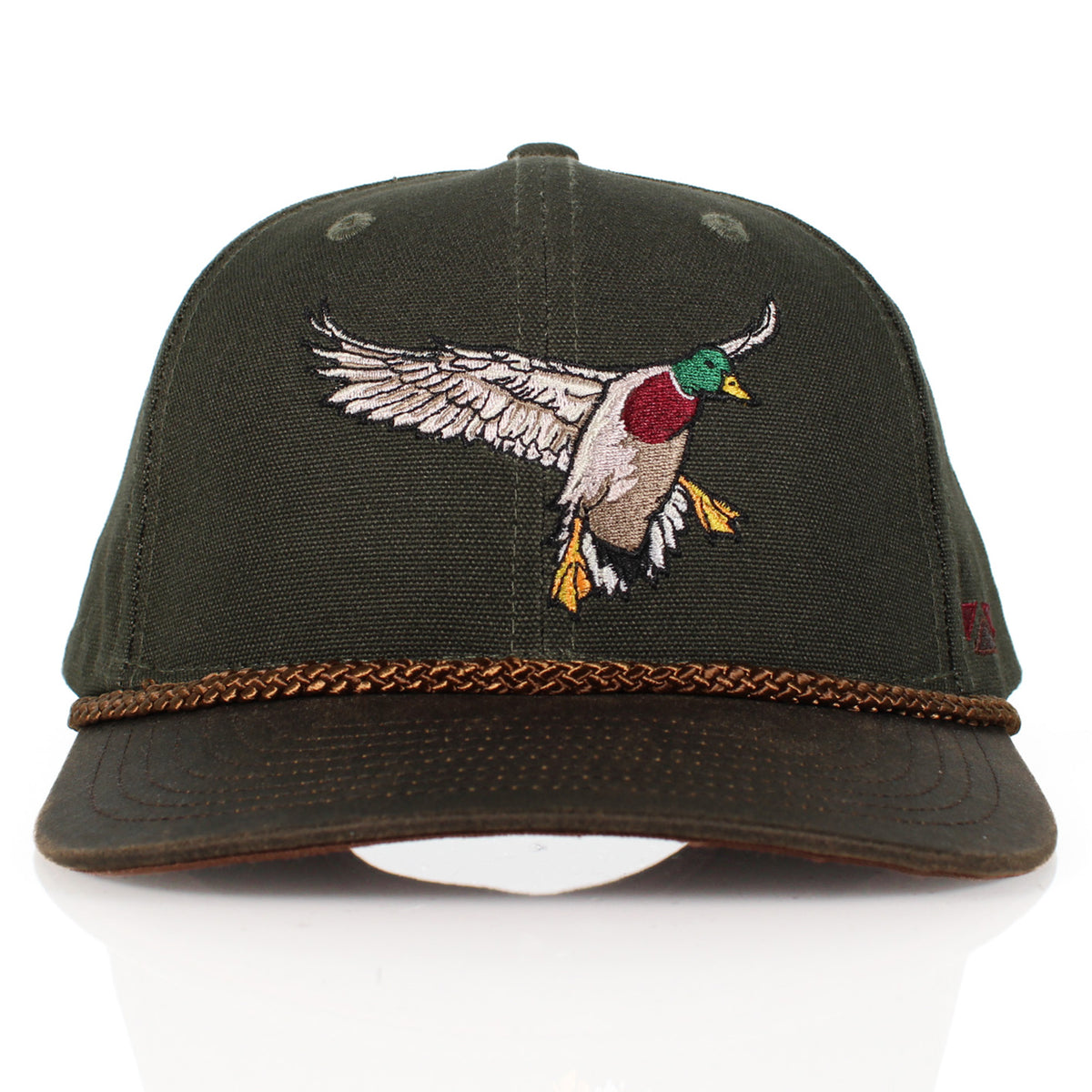 Canvas Mallard Drake Duck Hat with Wax Cloth Visor