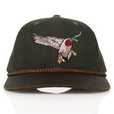 Canvas Mallard Drake Duck Hat with Wax Cloth Visor