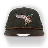 Canvas Mallard Drake Duck Hat with Wax Cloth Visor