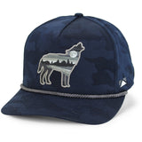 Wolf Howl Cloud Texture 5-Panel Rope Cap