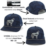 Wolf Howl Cloud Texture 5-Panel Rope Cap