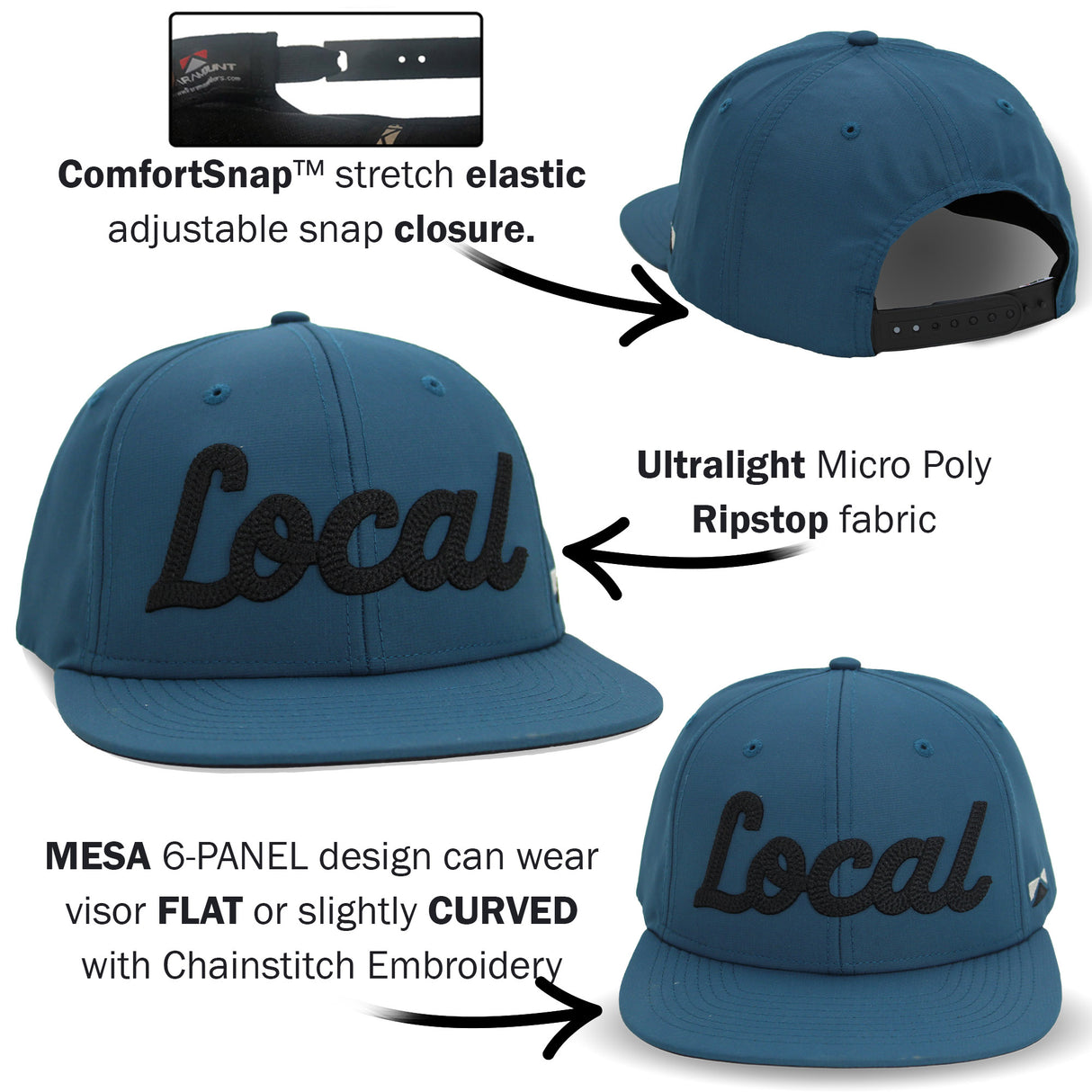 New LOCAL 6-Panel Mesa Baseball Cap