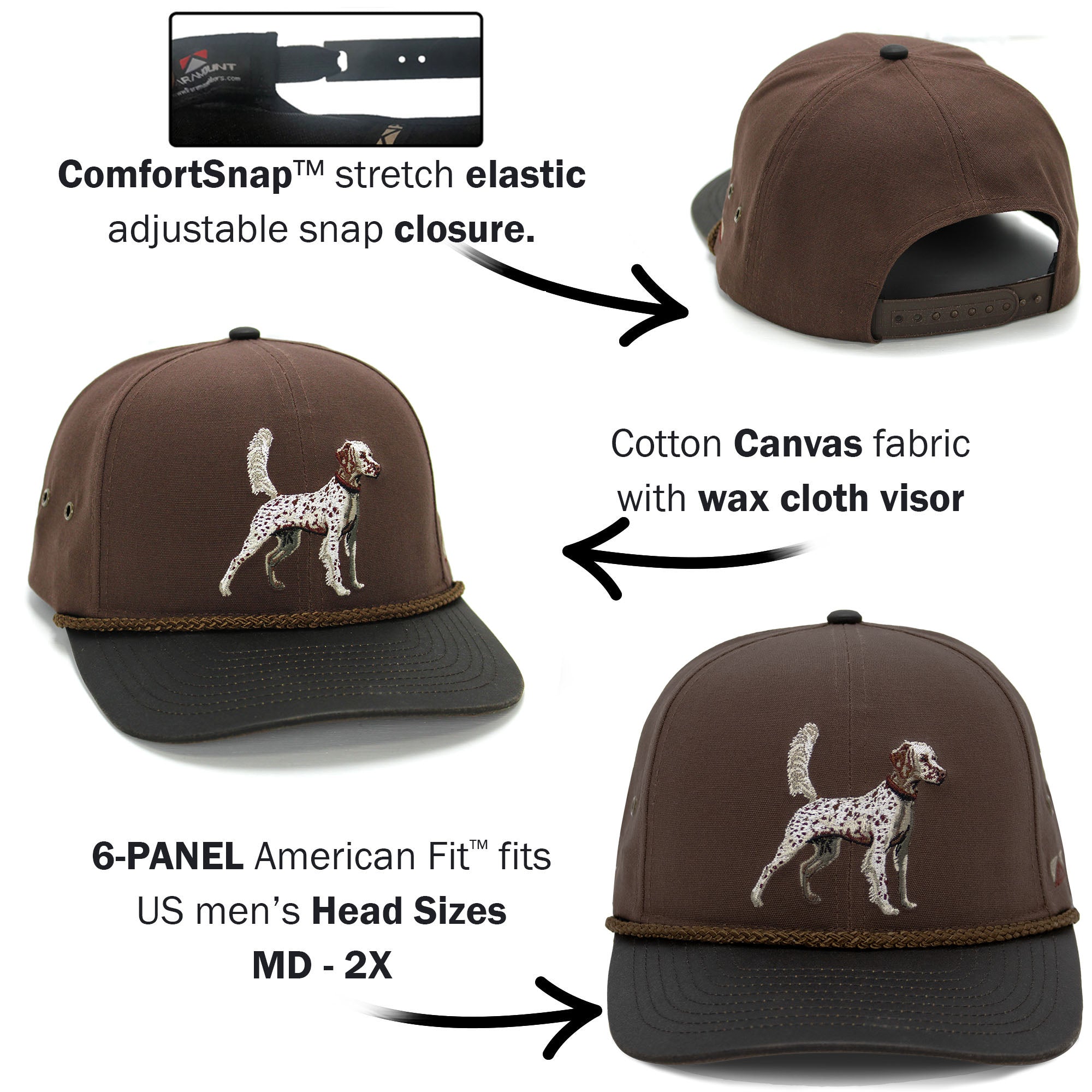 美品 CAPS SetterClassicⅡ　＃３～＃４ English setter dog embroidered dad hat, setter dog embroidered