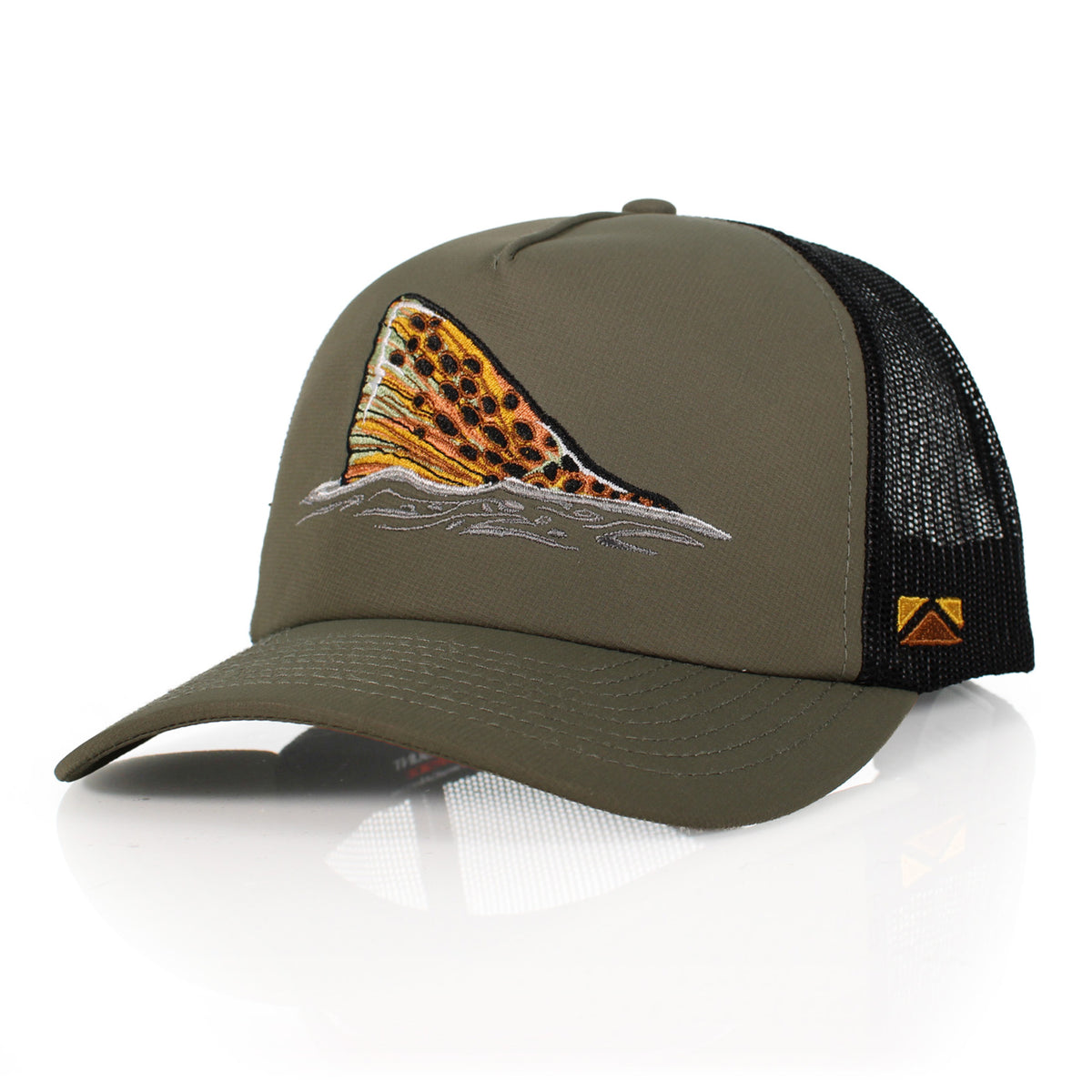 Brown Trout Tail Mesh Back 5-Panel Cap