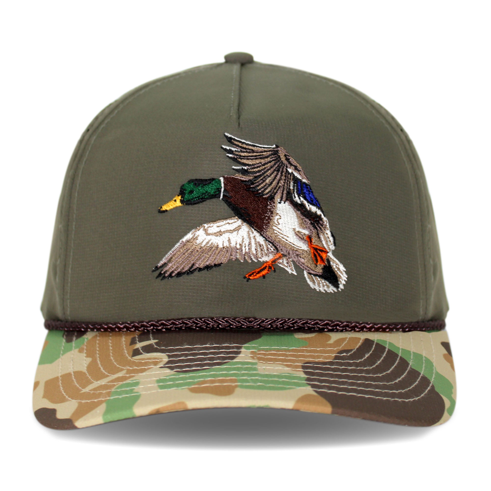Wood Duck Hat Rope Cap 5-Panel Ridgeline Mesh Back - Paramount