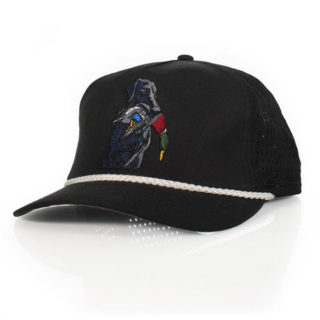 Black Lab Duck Dog 5-Panel Trucker Black