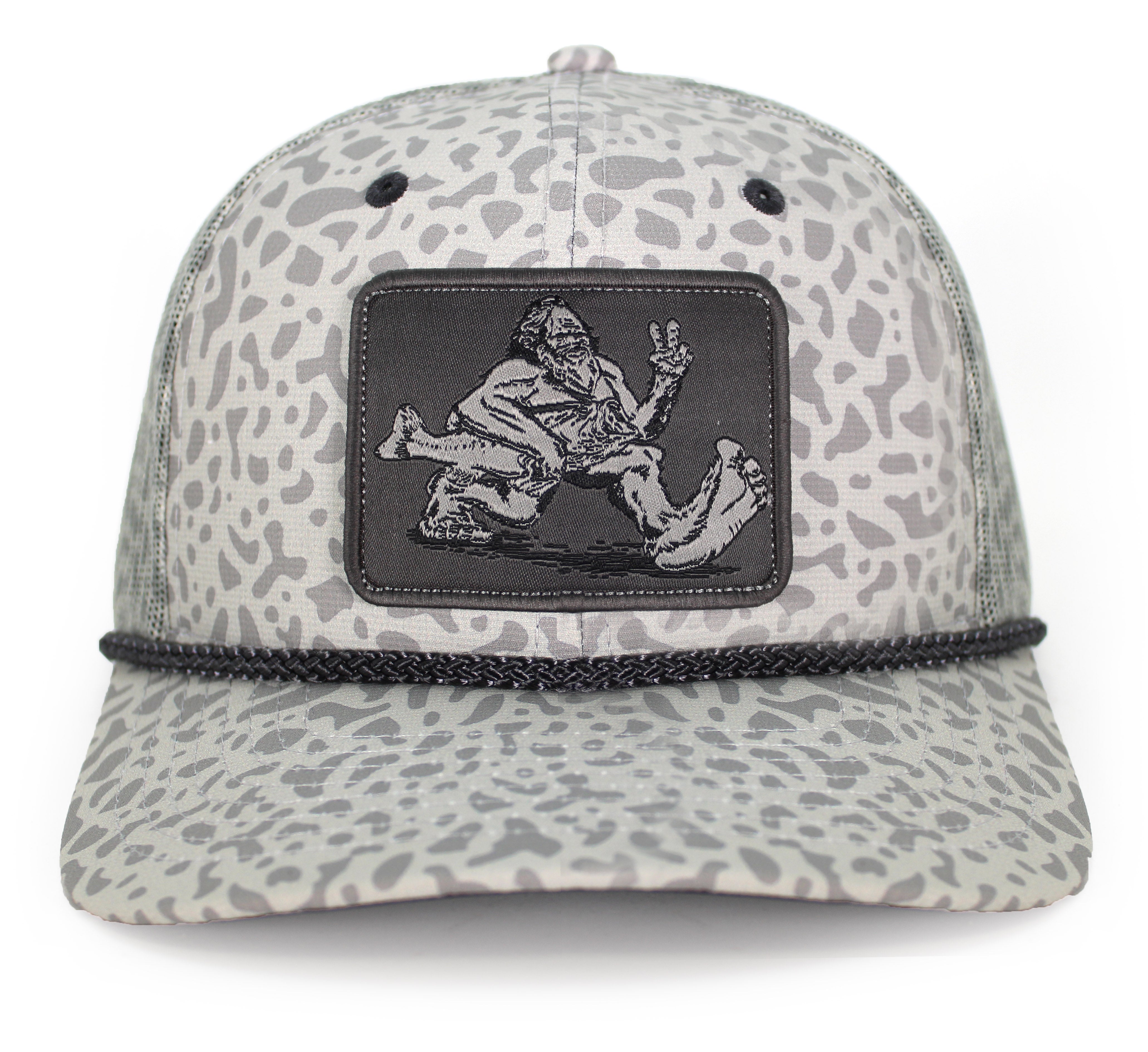 Big Foot Bass Squatch Fishing 6-Panel Rope Cap Grey - Paramount