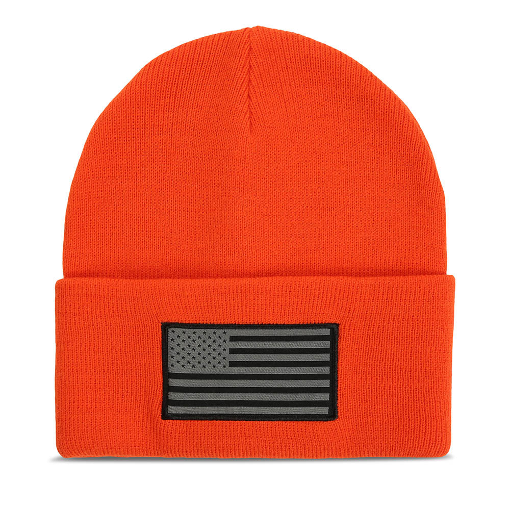 帽子 really rich AMERICAN BEANIE American Federation of Motorcyclists Black & White Logo Knit