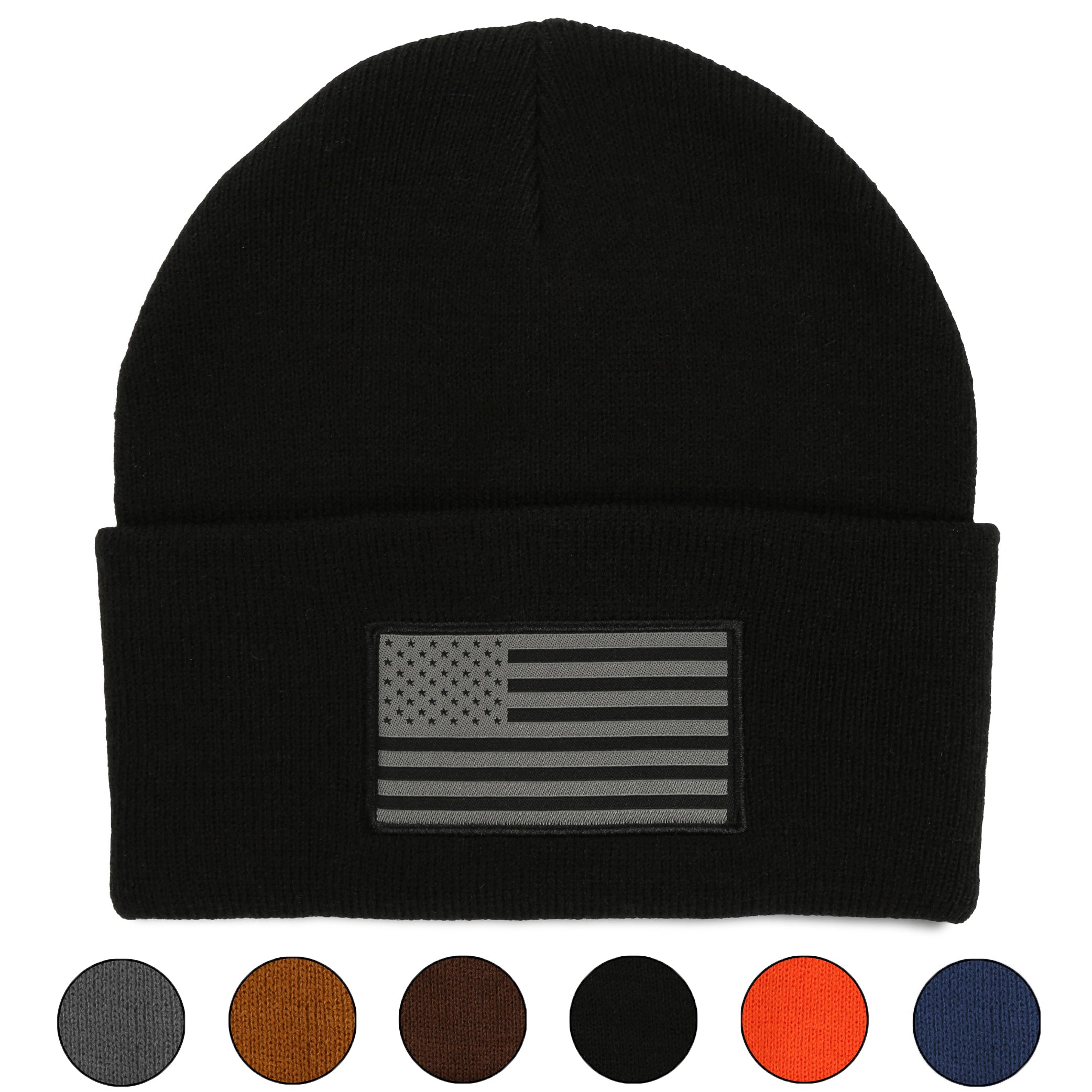 帽子 really rich AMERICAN BEANIE American Federation of Motorcyclists Black & White Logo Knit