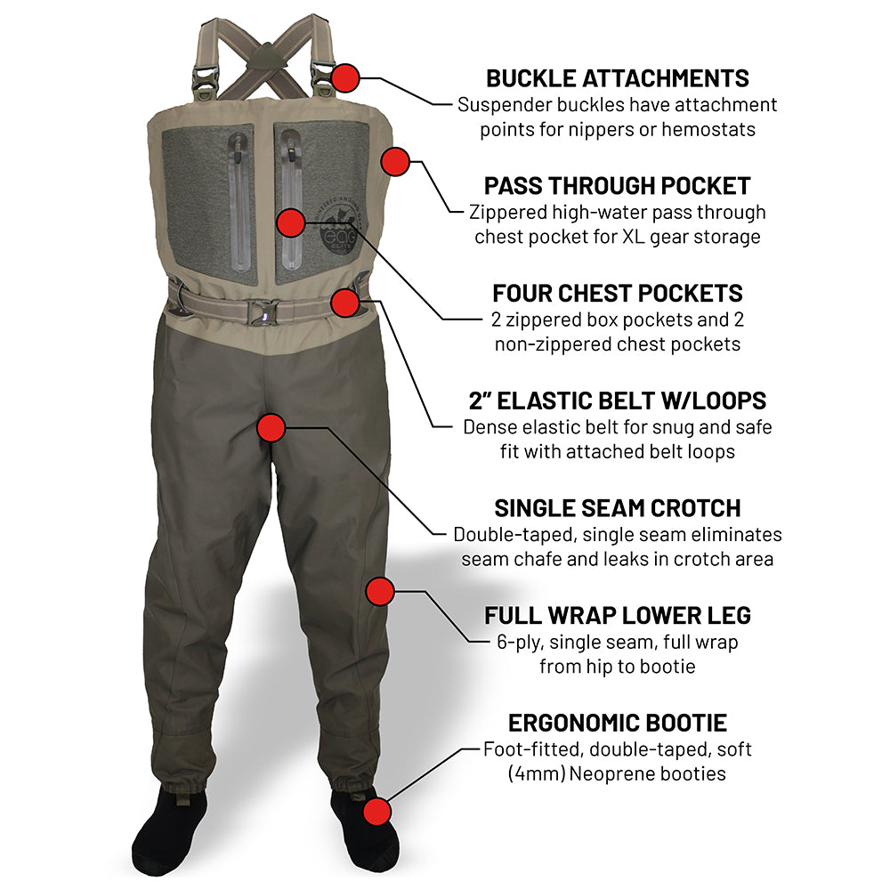 EAG4 Breathable Stockingfoot Chest Wader